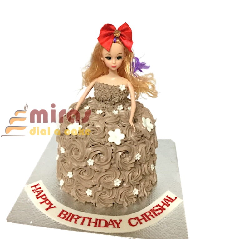 Chocolate Barbie Doll Cake