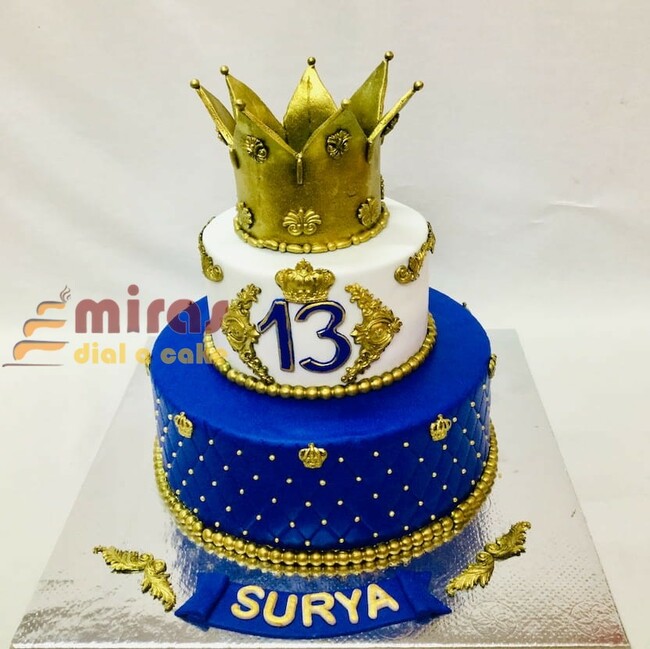 Prince Crown Birthday Cake